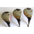 Vintage Golf Set of Ping Eye 2 Wooden Drivers, 1, 3 and 5 Black Dot by Karsten Mfg