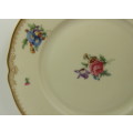 Four Vintage Hutschenreuther Selb Tea Plates, Cream with a Floral Pattern