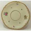 Four Vintage Hutschenreuther Selb Saucers, Cream with a Floral Pattern