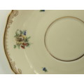 Four Vintage Hutschenreuther Selb Saucers, Cream with a Floral Pattern