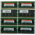 Eight Assorted DDR2 256MB PC4200 533MHz Legacy Memory Modules for Laptops