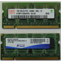 Two Legacy Hynix and Nanya 256MB DDR1 333MHz Memory Module for Notebook