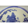 Imperial Imari Blue and White Large Decorative Wall Plate