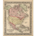Mitchell`s Map Of North America 1860 Digital Download