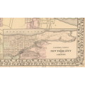 Mitchell`s Map of New York and Brooklyn 1871 Digital Download
