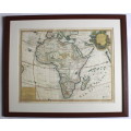 Framed Reproduction Print of Map L`Afrique by G. Delisle 1700