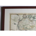Framed Reproduction Print of Map L`Afrique by G. Delisle 1700