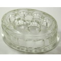 Classic 1950`s Vintage Clear Glass Oval Shape Jelly Dessert Mould