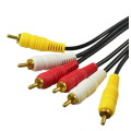 RCA Male x3 RYW to RCA x3 Male RYW 1.8m Cable