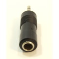 Audio Female 6.35mm Mono to Audio 3.5mm Male Mono Reducer Adapter Plug