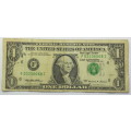 United States Of America 1 Dollar 1999 Bank Note Circulated VG