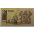 South Africa 20 Rand Bank Note 1981 de Kock Circulated F