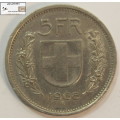 Switzerland 5 Franc Coin 1968 Circulated