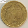 Euro 20 Cent Coin Austria 2002 Circulated