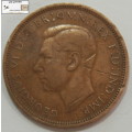 United Kingdom 1/2 Half Penny 1940 Coin Uncommon Variant Circulated
