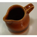 Brown with Dark Brown Band Sauce Jug with Handle