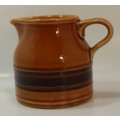Brown with Dark Brown Band Sauce Jug with Handle