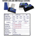 Solar Panel to Battery PWM Charge Controller 12/24Volt 10Amp with LED