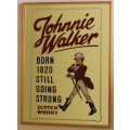 Johnnie Walker Scotch Whisky Bar Mirror in Metal Frame