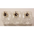 Three Vintage Elegant Small Condiment Salt &  Pepper Shakers for the Dining Table in Original Box