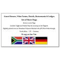 180cm x 120cm Set Of Three Flags for Wine Farms, Hotels, Lodges, Guesthouses
