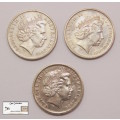 Australia 10 Cent Coin 2005 and 2006x2 (Three Coins) Circulated