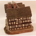 Vintage (Large) Miniature Three Storey Tudor Style Mansion Porcelain Ornament