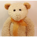 Vintage Small Beige Teddy Bear With Bowtie