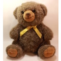 Charming Medium Sized Dark Brown Baby Teddy Bear With Bowtie