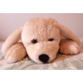 Decorative White Soft Toy Dog for the Bedroom