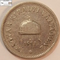 Hungary 1893 10 Filler Coin Circulated