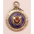 Vintage 1928 Uxbridge and District Football League Fob Medal Sterling Silver D