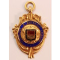 Vintage 1931 Uxbridge and District Football League Fob Medal 9 Carat Gold G