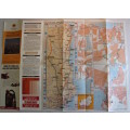 3 x Vintage Folded AA Maps CPT-Beaufort West-PE `97, PE-Upington `93, Kimberley-PE `96