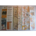 3 x Vintage Folded AA Maps Kimberley-Maseru/Durban `91, PTA/JNB-Durban `92, Durban-EL/PE `91
