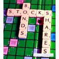 `Scrabble Board Words: Bonds, Stocks Shares` Original Digital Download Stock Photo