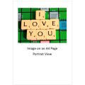 `Scrabble Board Words: I Love You` Original Digital Download Stock Photo