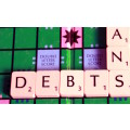 `Scrabble Board Words: Loans, Debts` Original Digital Download Stock Photo