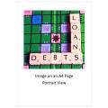 `Scrabble Board Words: Loans, Debts` Original Digital Download Stock Photo