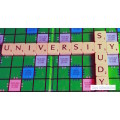 `Scrabble Board Words: University Study` Original Digital Download Stock Photo