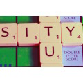 `Scrabble Board Words: University Study` Original Digital Download Stock Photo