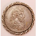 Roman Empire Medallion Lvervsavgarm Parthmaxirp VIII XF40 Circulated, with Bezel