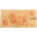 Argentina 1 Peso `Belgrano` 1970 Bank Note -With `Ley`- (Fine)