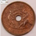 Rhodesia and Nyasaland 1961 One Penny XF40 Circulated