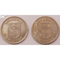 Rhodesia 1 Shilling 10 Cent 2 x 1964 Coins (Two Coins) Circulated