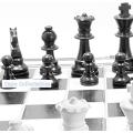 `Chess Board with Pieces, Two Tone Colour Scheme` Original Digital Download Stock Photo