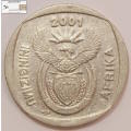 South Africa 5 Rand Coin 2001 Iningizimu Afrika VF20 Circulated