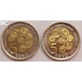 2 x South Africa 5 Rand Coin 2021 South African Reserve Bank 100 Years (Two Coins) Circulated