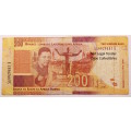 South Africa 200 Rand Nelson Mandela `Madiba`Centenary 1918-2018 SG Circulated Bank Note (Fine.)