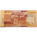 South Africa 200 Rand Nelson Mandela `Madiba` Centenary 1918-2018 SJ Circulated Bank Note (Fine.)